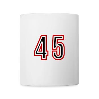 Maillot 45 Années Numéros - Mug blanc - blanc - Devant