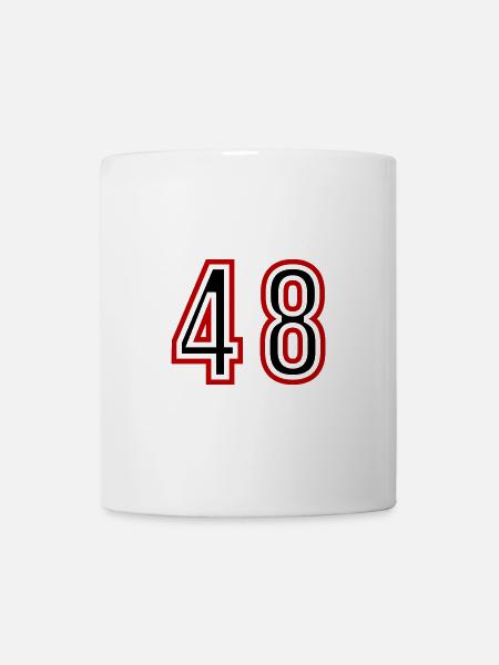48 Nombre d’années Justaucorps - Mug blanc - blanc