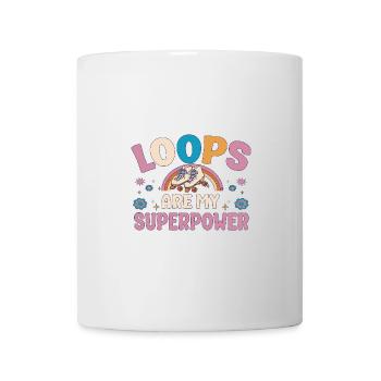 Rollerskater Party Loops Are My Superpower Gift - Tasse - Weiß - Vorne