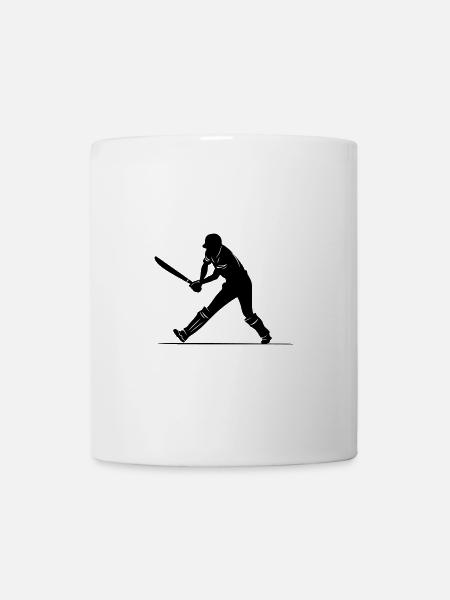 Cricket Sport Silhouette - Tasse - Weiß