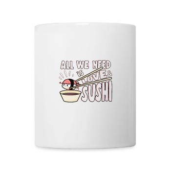 Sushi Lover All We Need Is Love Sushi - Tasse - Weiß - Vorne