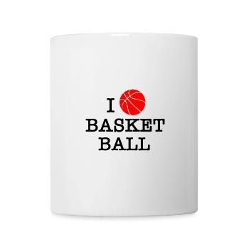 I love basketball - Mug blanc - blanc - Devant