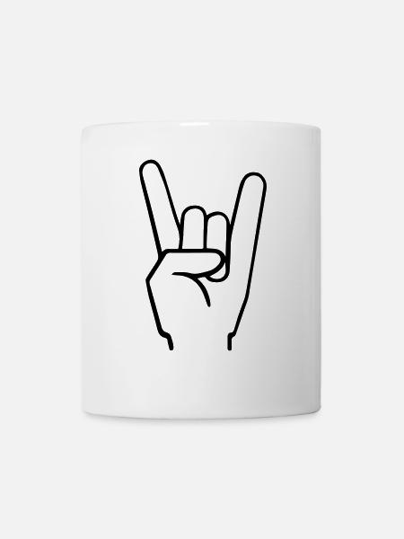 Heavy Metal Fingers - Mug blanc - blanc