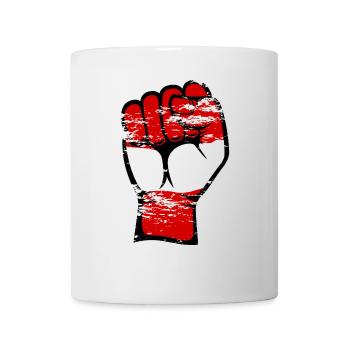 Austria Flag Fist Hand Used Symbol - Mug - white - Front