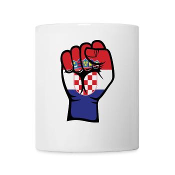 Croatia Flag Fist Hand Symbol - Mug - white - Front