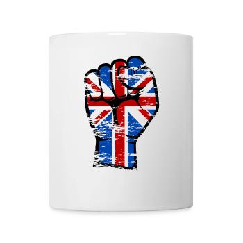 Britische Flagge Faust Hand Symbol used - Tasse - Weiß - Vorne