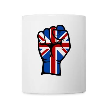 Britische Flagge Faust Flagge Faust Hand Symbol - Tasse - Weiß - Vorne