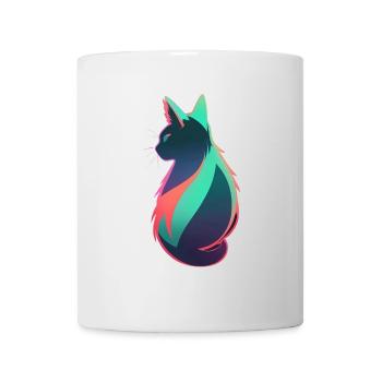 wonderful cat neon colorful colorful - Mug - white - Front