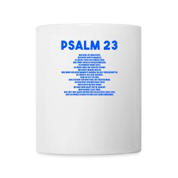 Psalm 23, Psalme, Jesus - Tasse - Weiß - Vorne