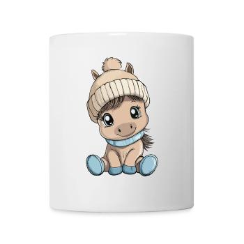 cheval mignon mignon bébé enfants animal dessin animé - Mug blanc - blanc - Devant