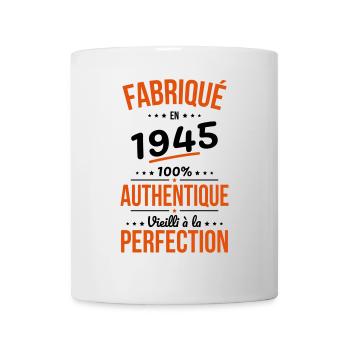 Anniversaire 80 ans - Fabriqué en 1945 - Mug blanc - blanc - Devant