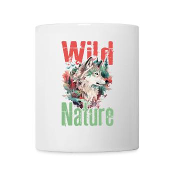 Wolf Wolf Head Predator Nature Wilderness Colorful Art - Mug - white - Front
