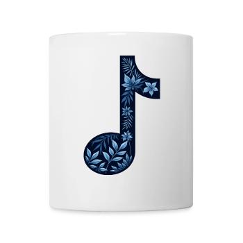 Blume Musiker Musiknote - Tasse - Weiß - Vorne
