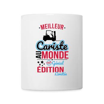 Meilleur Cariste au monde - 100% génial - Mug blanc - blanc - Devant