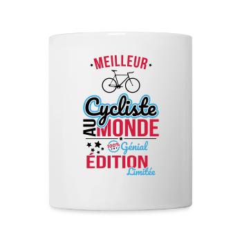 Best Cyclist in the World - 100% Awesome - Mug - white - Front