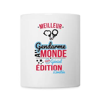 Meilleur Gendarme au monde - 100% génial - Mug blanc - blanc - Devant