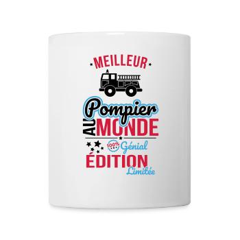 Bester Feuerwehrmann der Welt - 100% genial - Tasse - Weiß - Vorne
