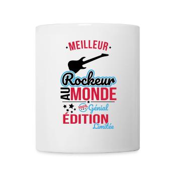 Bester Rocker der Welt - 100% Awesome - Tasse - Weiß - Vorne
