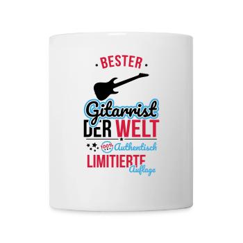Bester Gitarrist der Welt - 100% Authentisch - Tasse - Weiß - Vorne