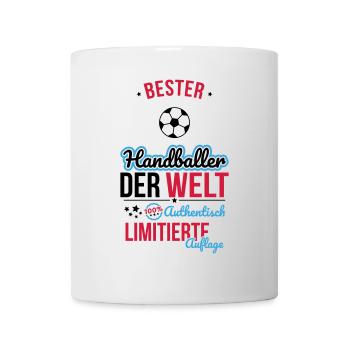 Bester Handballer der Welt -100% Authentisch - Tasse - Weiß - Vorne