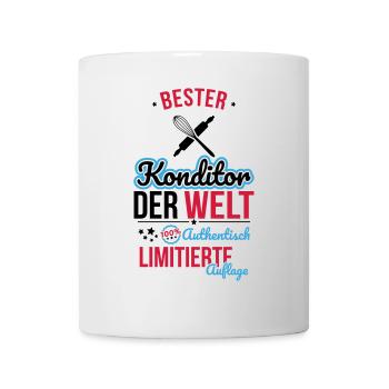 Meilleur pâtissier du monde - 100 % authentique - Mug blanc - blanc - Devant