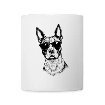Cooler Hund mit Sonnenbrille Illustration - Tasse - Weiß - Vorne
