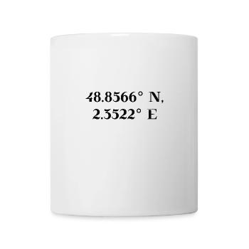 PARIS Coordinates Gift Idea France - Mug - white - Front