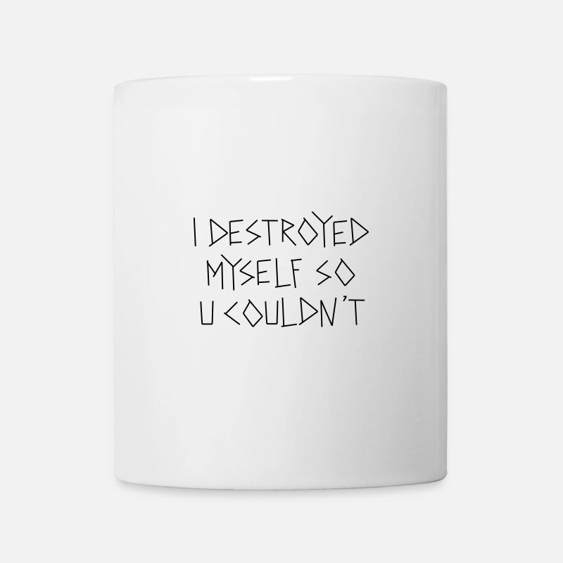 destroyed myself - Mug - white
