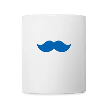 Moustache bleue homme novembre vélo - Mug blanc - blanc - Devant