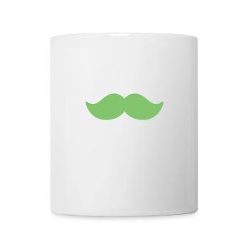 Bright green mustache man november bike - Mug - white - Front