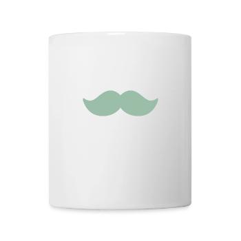 Pastel green mustache man november bike - Mug - white - Front