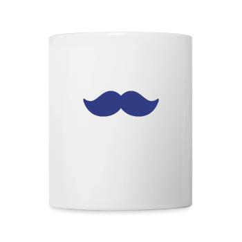 Moustache bleue homme novembre vélo - Mug blanc - blanc - Devant