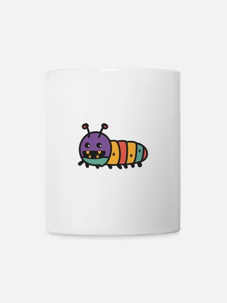 Wurm Halloween Tier - Tasse - Weiß
