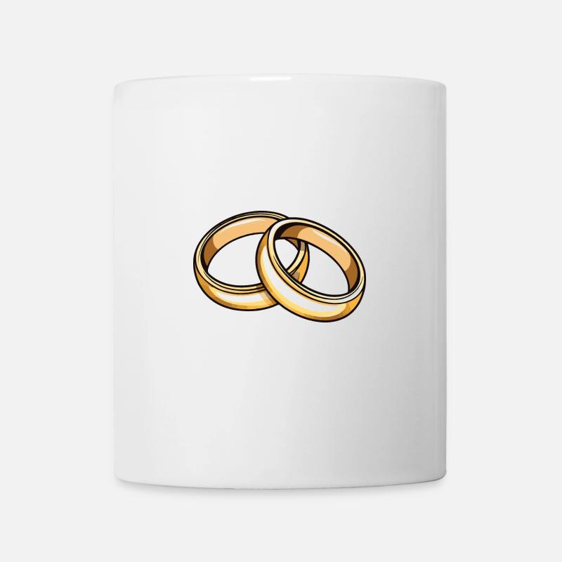 Eheringe Hochzeit - Tasse - Weiß