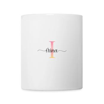 I | Monogramm | Name | Irina |Watercolor - Tasse - Weiß - Vorne