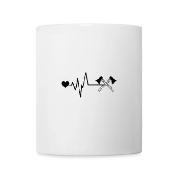 Hache Pulse Love - Mug blanc - blanc - Devant