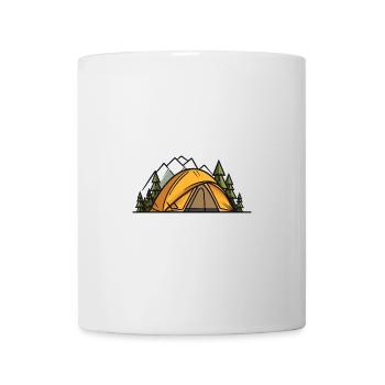 Tente de camping extérieure - Mug blanc - blanc - Devant