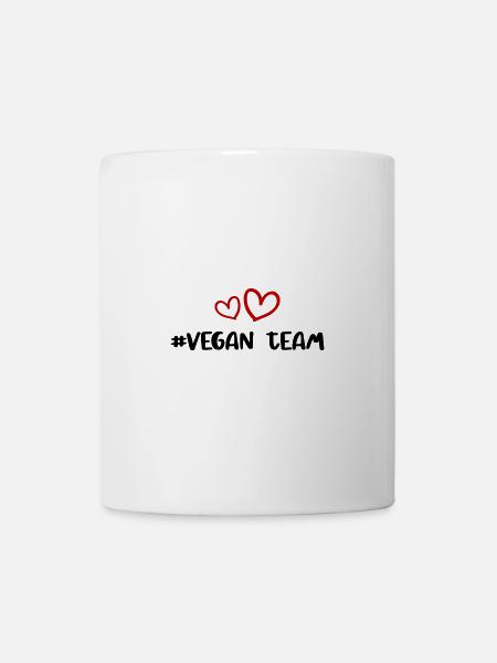Vegan Team Herz - Tasse - Weiß