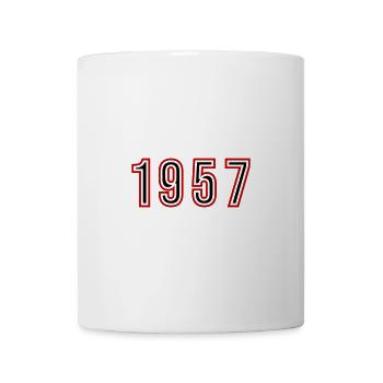 1957 Année Numéro - Mug blanc - blanc - Devant