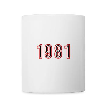 1981 Year Number - Mug - white - Front
