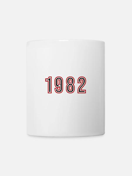 1982 Jahr Zahl - Tasse - Weiß