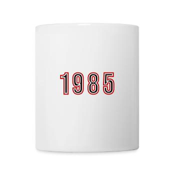 1985 Jahr Zahl - Tasse - Weiß - Vorne