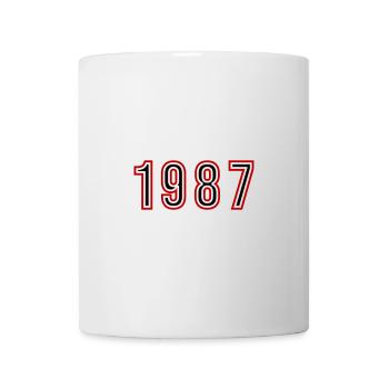 1987 Year Number - Mug - white - Front