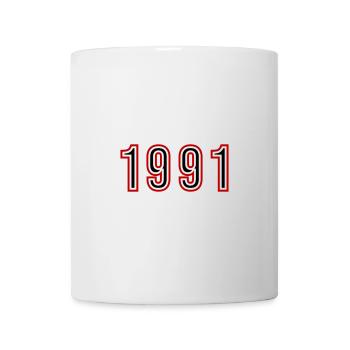 1991 Year Number - Mug - white - Front