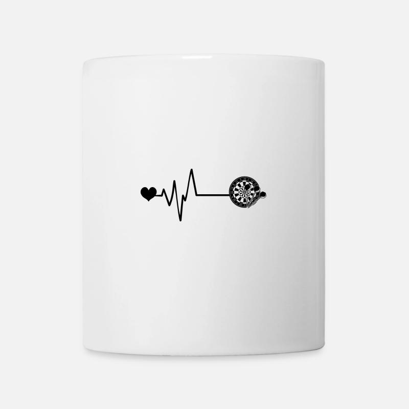 Darts Sport Puls Liebe - Tasse - Weiß