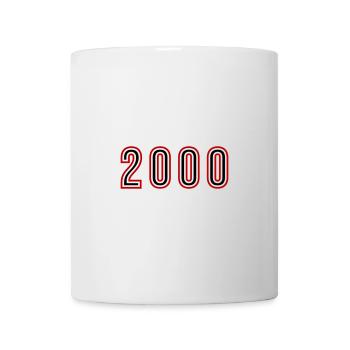 2000 Jahr Zahl - Tasse - Weiß - Vorne
