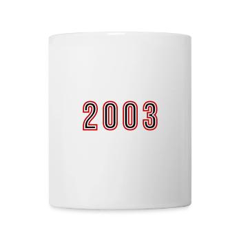 2003 Year Number - Mug - white - Front