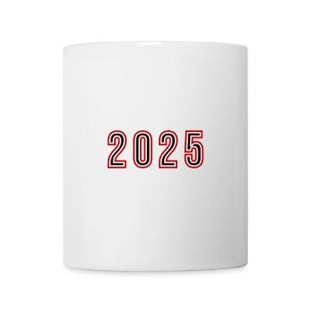 2025 Jahr Zahl - Tasse - Weiß - Vorne