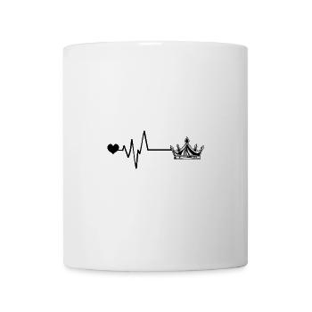 Krone Puls Herz König - Tasse - Weiß - Vorne