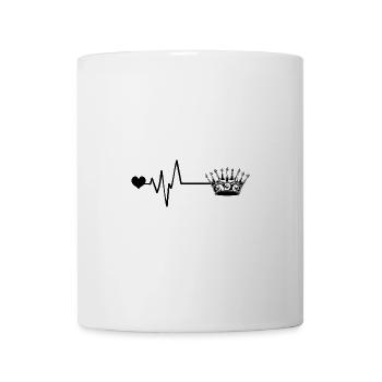 Krone Puls Liebe icon - Tasse - Weiß - Vorne